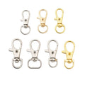 Flat Key Rings Swivel Snap Hooks with KeyRings Metal Lanyard Keychain Hooks Lobster Clasps for Key Jewelry DIY Crafts Key Chains