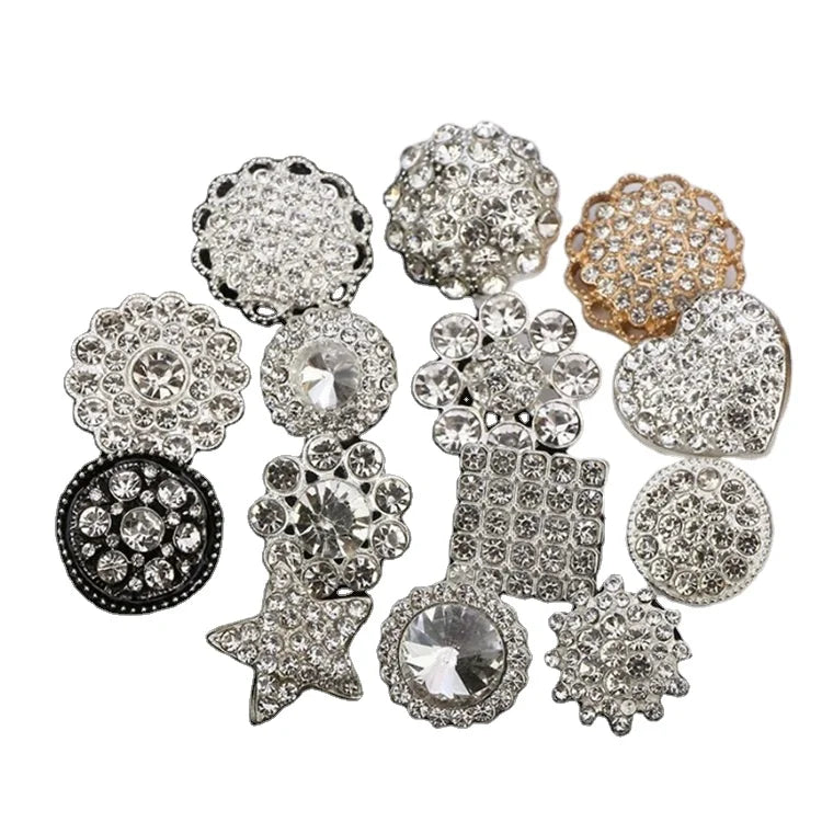 Wholesale New Rhinestone Diamond Button Coat Shirt Crystal DIY Button for Clothing Wedding Invitation Decoration