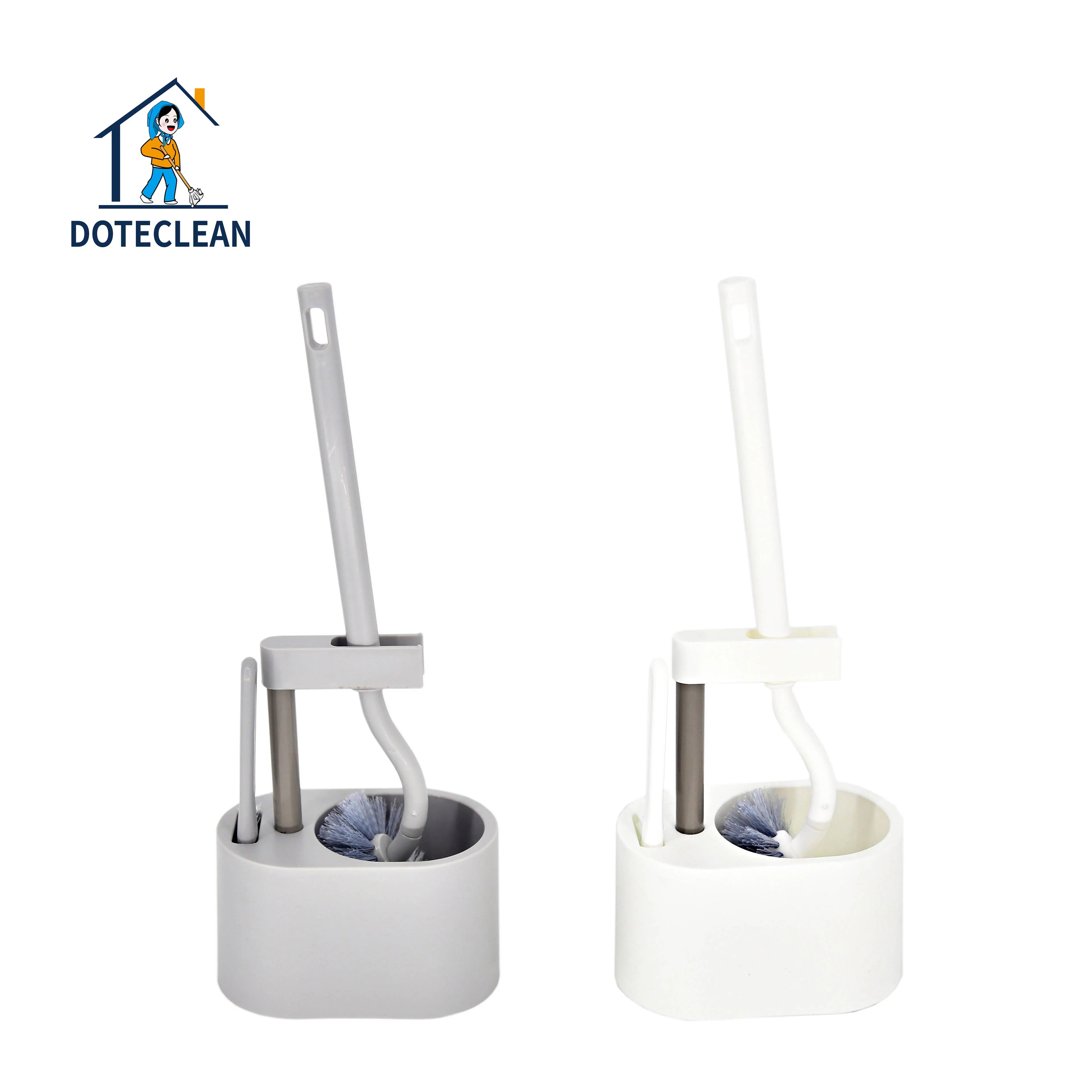 Cheap Custom Eco-friendly Long Handle PP Toilet Brush Set for Bathroom Washing