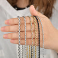 Custom Wholesale Black Gold Silver Plated Stainless Steel Chain Pendant Necklace Chain Choker Jewelry