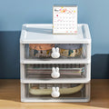 Haogle Factory Price Desktop Cabinet Storage Box Cosmetics and Daily Sundries Desktop  Plastic Cosmetic Storage
