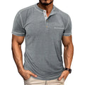 2025 Summer Men's Round Neck Short Sleeve Base Shirt Top Men's Half Sleeve Fashionable Contrasting Color Men's T-shirt