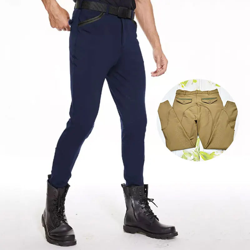 High Quality Men's Equestrian Breeches Sportswear Breathable Quick Dry Horse Riding Pants With Zipper for Men