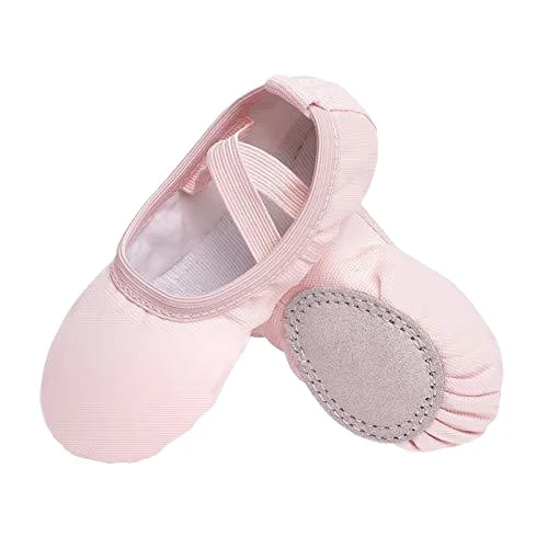 EU US Dynadans in Stock Wholesale Flats Ballet Brown Stretch Canvas Ballet Shoes for Pink Women/Girls Stretch Canvas Dance Shoes
