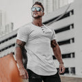 Custom Cotton Top Gym Shirts for Men Fitness Sportswear with Solid Pattern Jersey T-Shirt