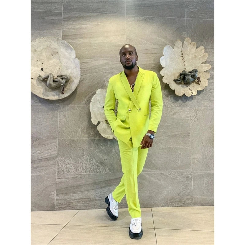 2025 New Style 2 Pieces Mens Suits Single Breasted Custom Made Formal Suits Wedding Tuxedos Business Blazer Sets(Coat+Trousers)