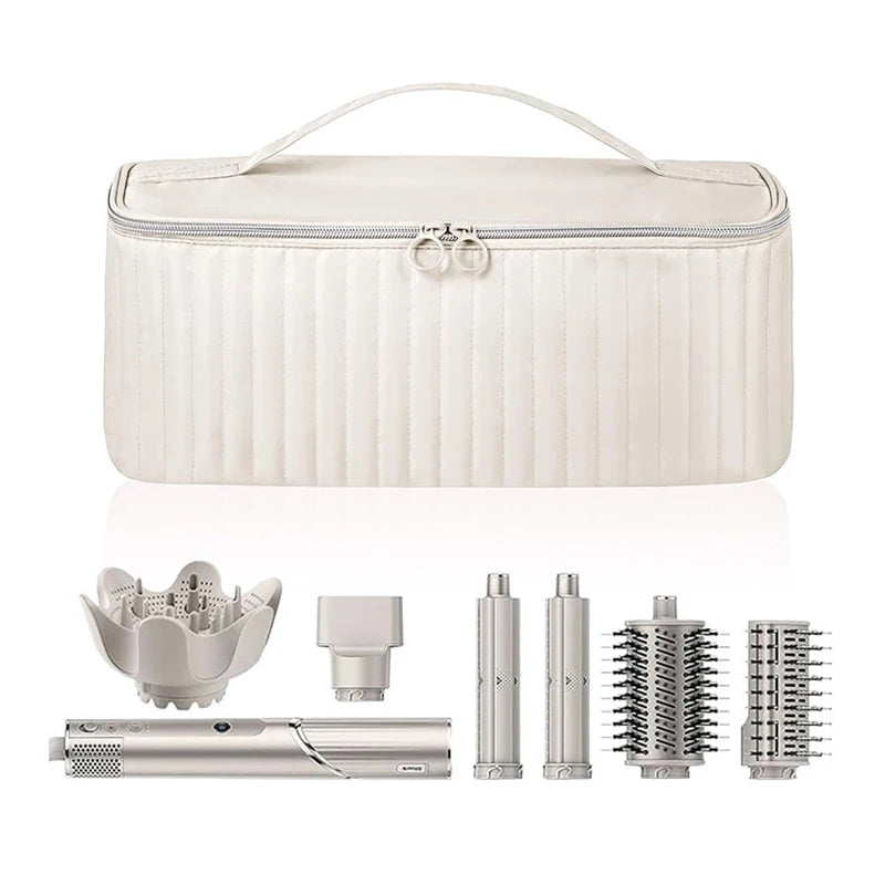 Light Luxury Quilted Curling Iron Organizer Bag Hair Dryer Accessories Storage Bag Double Layer with Zipper Closure for Travel