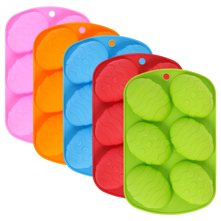 Hot Sale Easter Egg Mold Heat-resistant Non-Stick Food Grade Silicone Cakes Candies Cubes Cookies Pastries Molds