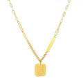Customizable 18K Stainless Steel Zodiac Sign Necklace Pendants Trendy Link Chain Style