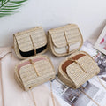 Retro Simple Straw Personality Style Chain One Shoulder Bags Women Handbags Ladies Fashion Compact Cross Tassel Makeup Handbags