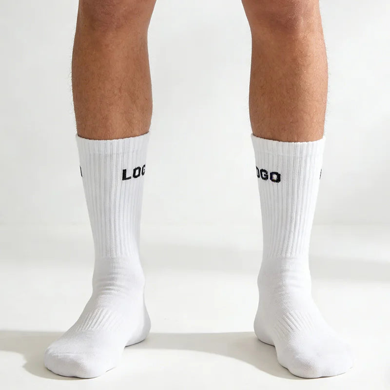 Digital Print Custom Crew Socks Custom Logo Free Samples Free Custom Packaging Moisture Wicking for Athletic Team Swag Wholesale