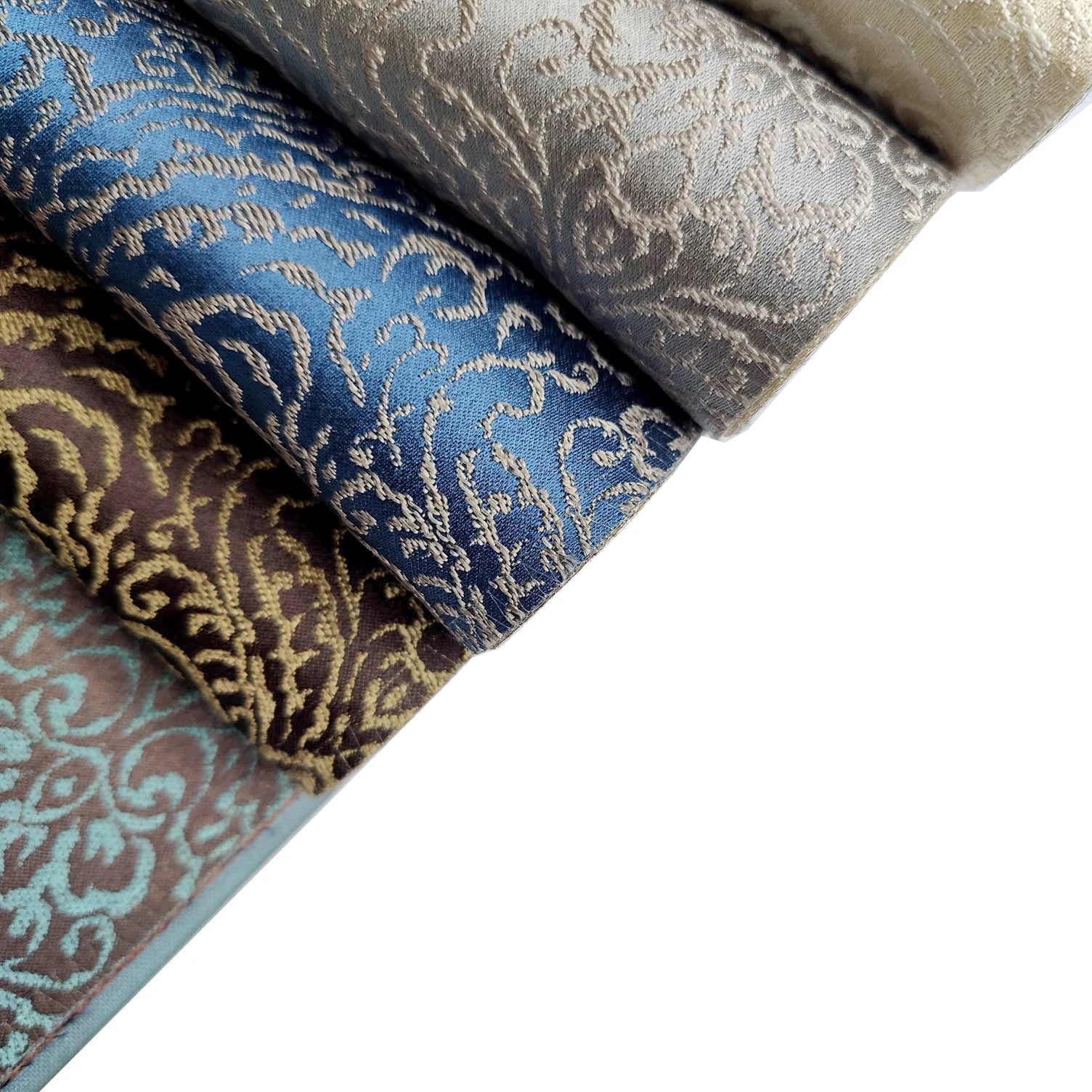 M&Y Luxury Jacquard Blackout Fabric Roll 100% Polyester Breathable Yarn Dyed Pattern 280cm Width for Curtains