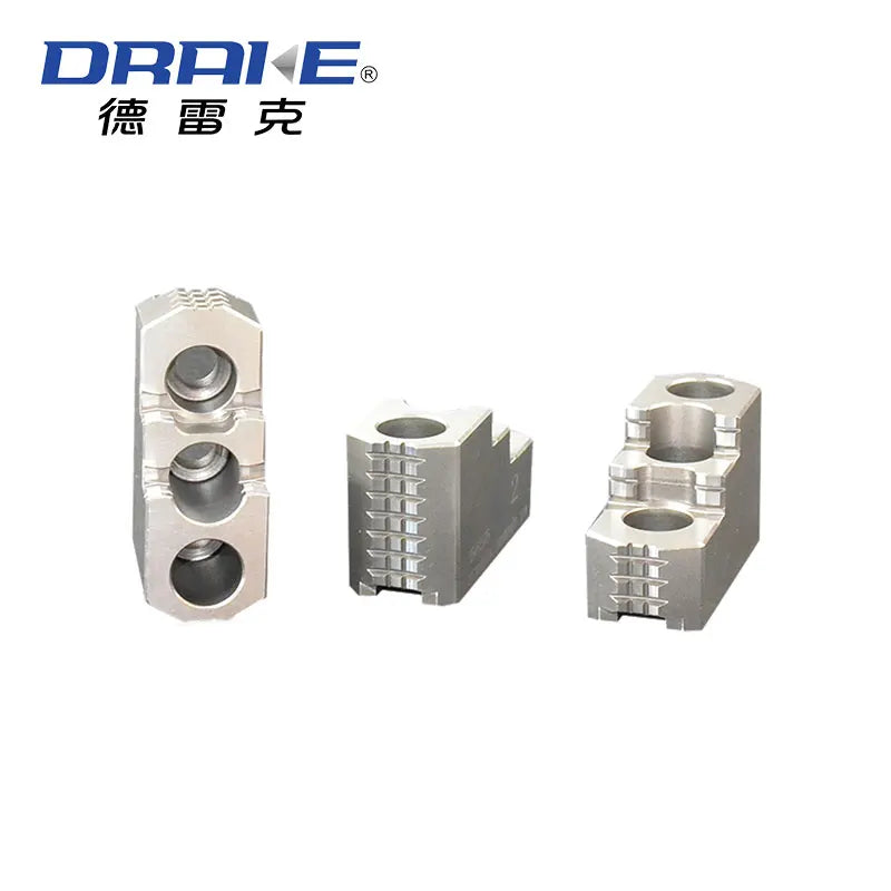 DRAKE Hard Jaw CNC Lathe Machine Customized Hydraulic Chuck Hard Jaws with 6" 8" 10" 12" Steel Hydraulic Power Hard Jaw