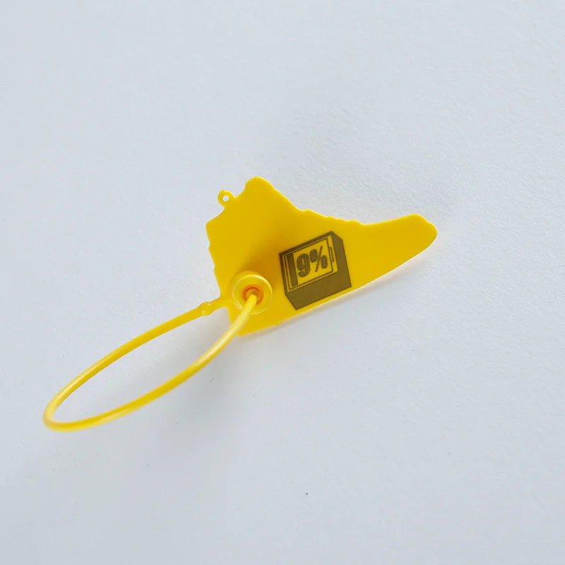 Custom Eco-Friendly Plastic Tamper Seal Tag Design for Clothing Bags Shoes