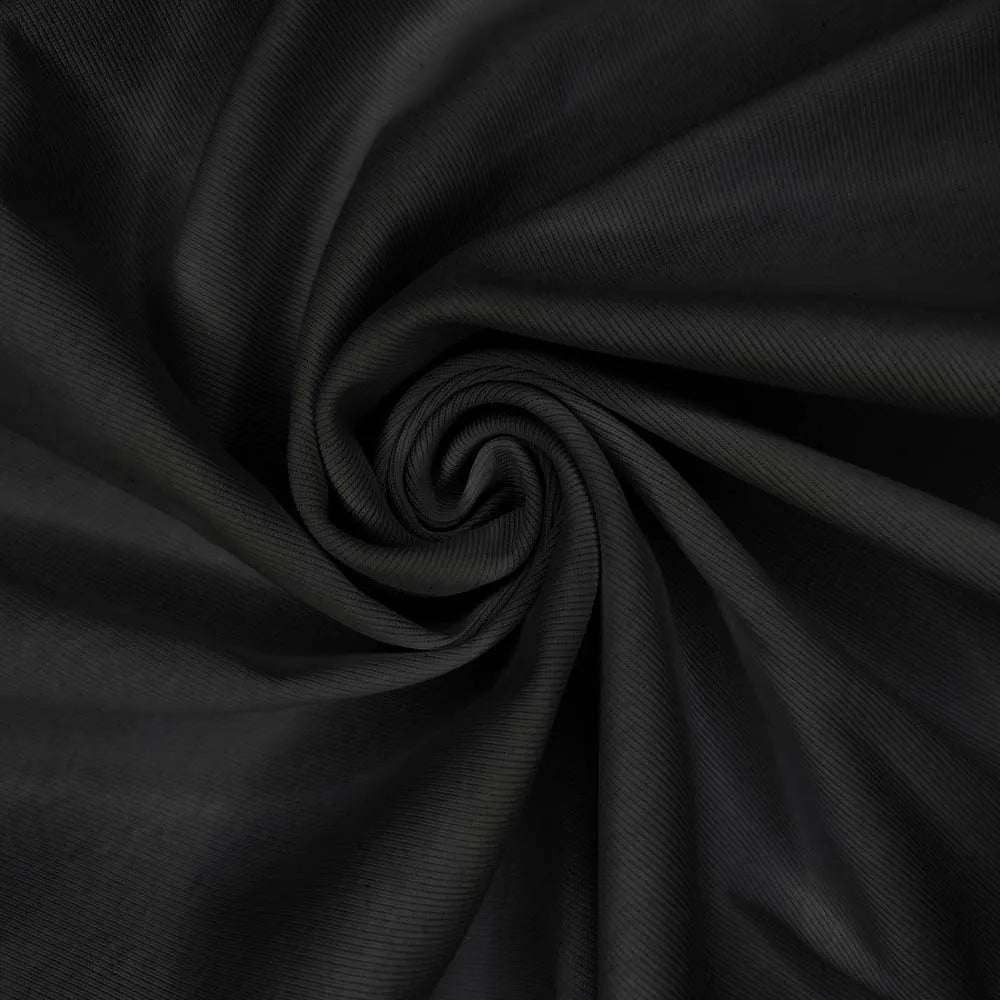 Wholesale In-Stock 260gsm Stretch Knit Jersey Fabric 65% Cotton 35% Polyester Soft Plain Black for Dress Boys Loungewear