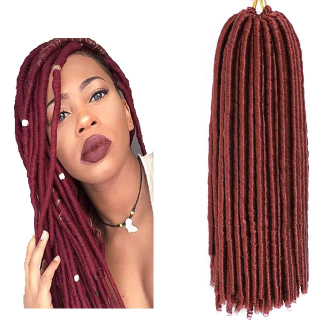 Straight Style 14 Inch Dread Lock Faux Locs Crochet Braid Hair Synthetic Hair Extensions for Braid Attachment Hair