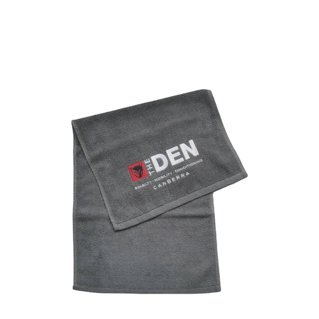 100% Cotton Woven Quick-Dry Gym Sport Towel for Adults Custom Embroidered Logo Digital Print Compressed
