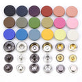 Wholesale 280 Colors in Stock 15mm Zinc Alloy Plating Painted Snap Spring Fastener Coat Cotton Jacket Snap Buttons for Clothes