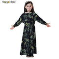 Wholesale New Printing Soft Smooth Islamic Children Long Sleeve Muslim Girls Dresses 2024 for Summer Home Daily Wear