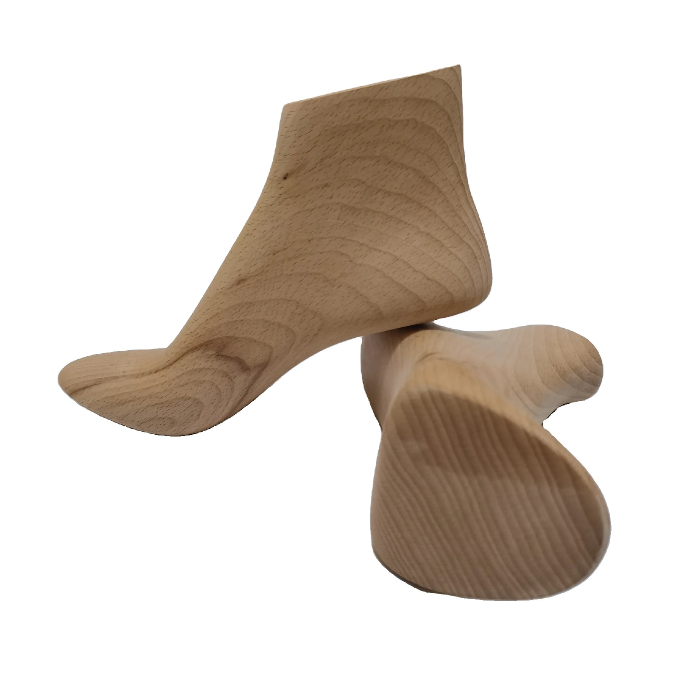 Customized Wooden Mannequins Feet Made Foot Mannequin Women Stand Window Display Maternity Foot Shoes Mannequin Beech Wood 50pcs