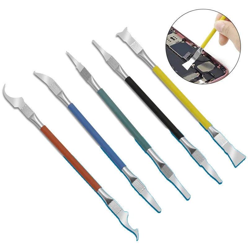 Phone Repair Tools Kit Disassembly Blades Pry Opening Tool Metal Crowbar Kit for Repairing Computer Phone CPU IC Chip Hand Tool
