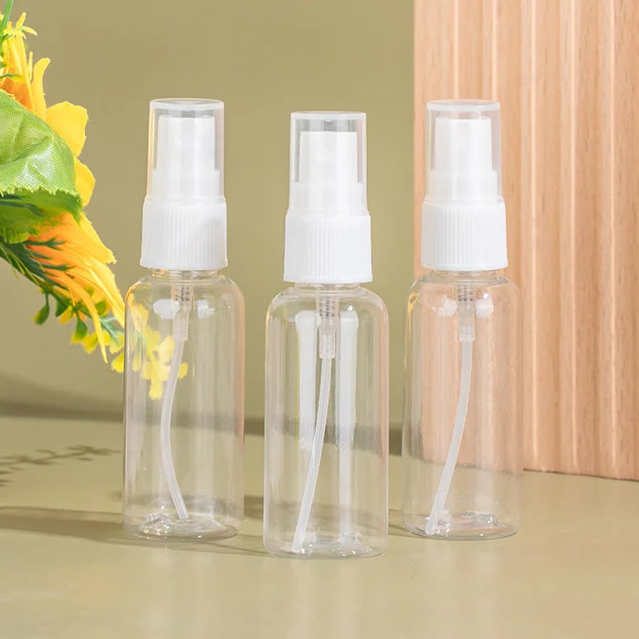 30ml 1oz Spray Bottles Plastic Clear Portable Travel Bottle Empty Refillable Reusable Fine Mist Atomizer Container