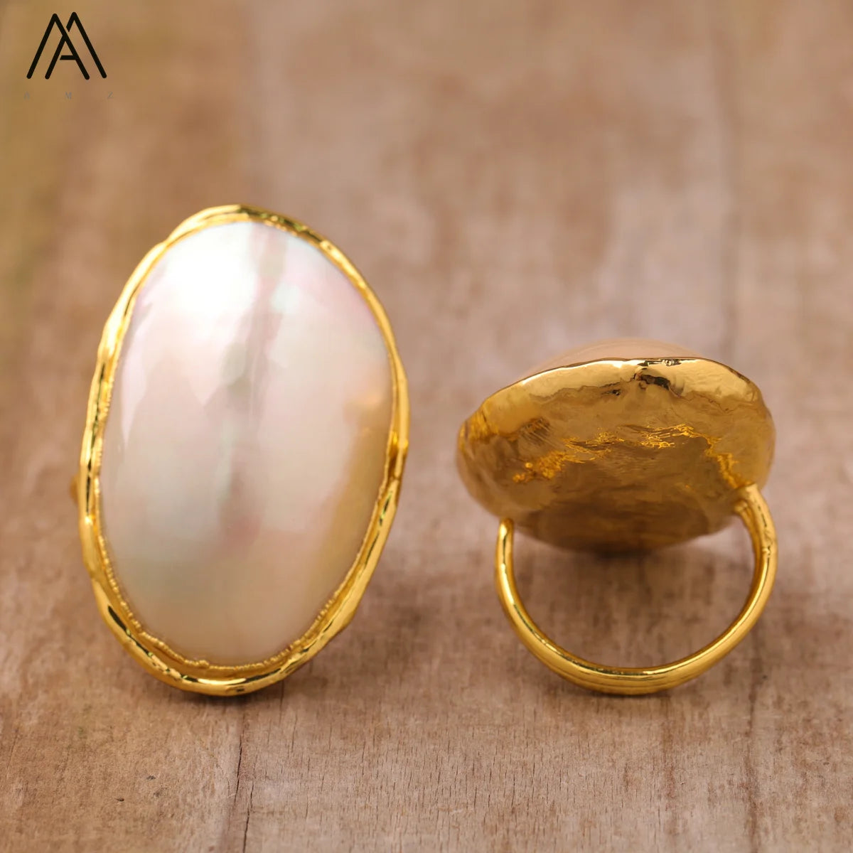 Luxury MAPEI Mabe Natural Gemstone Adjustable Fashion Rings Elegant Jewelry for Women Party Gift