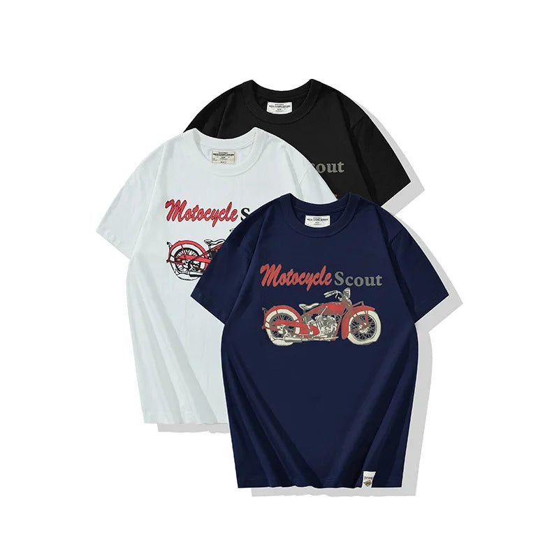 Summer New Men's T-Shirts 100% Cotton  Printing Crew Neck Casual Short Sleeve Style Man Clothes Clothing Manufacturers Bulk