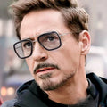 Wholesale Custom Logo Square Men Sunglasses 2021 Gold and Silver Frame with Gradient Lenses Popular Fashion Accessory