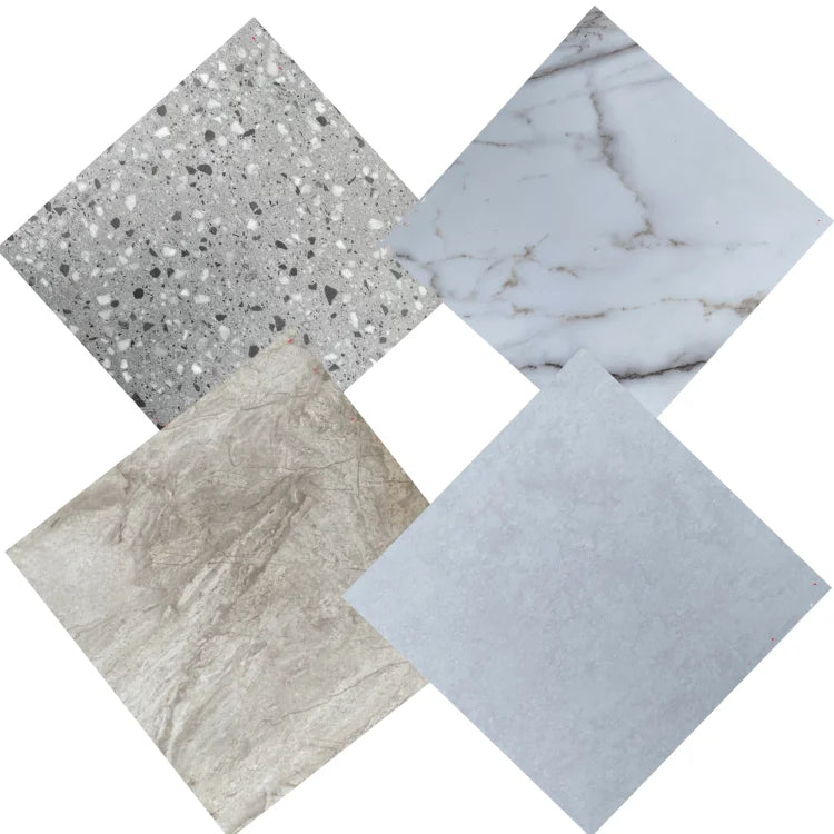 Hot Sale12 X12 Inch America Self Adhesive Pvc Floor Waterproof Stone No Slipping Looks Like Marble Pvc Vinyl Flooring