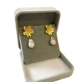 Newest Natural Baroque Pearl Pearl Earring  100% Nature Freshwater Pearl handmadepin Stainless Steel Pvd 18k Gold Waterproof