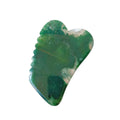 Huiying Best Sale Natural Green Moss Agate Crystal Jagged square Shape Massage Board Tools Gua Sha Board