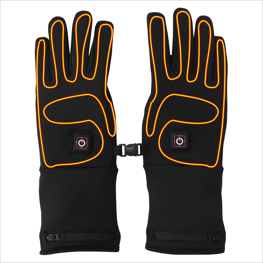 Winter Outdoor  Motorcycle Electric Camo Bicycle High Quality Rechargeable Inner Wearing Rechargeable Riding Heated Gloves