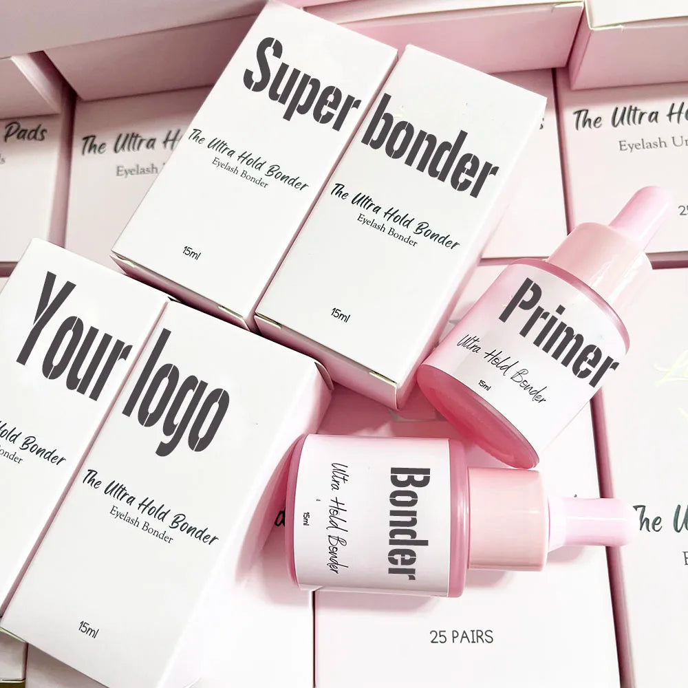 Custom Box Lash Super Bonder Private Label Eyelash Extensions Lash Bonder Long Lasting Lash Adhesive Primer Bonder for Eyelashes