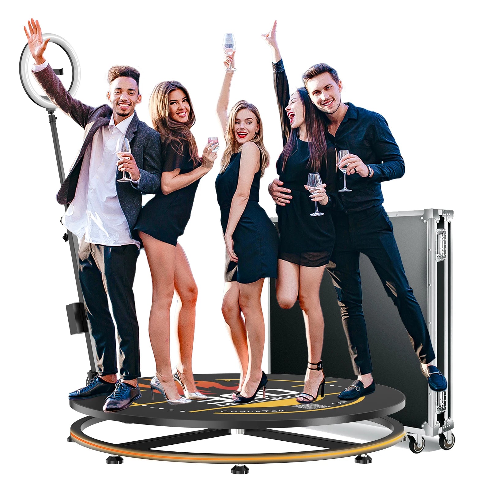 MWE Standard Model 360 Photo Booth Spinner in Usa Warehouse 80 100 cm Automatic Selfie Video Photobooth Spinner with Flight Case