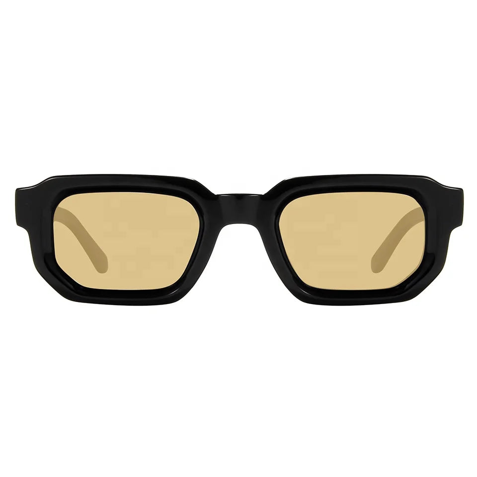 2025 Trendy Thick Acetate Rectangular Sunglasses Men Square Womens Sun Glasses Oversize Millionaire Zonnebril Dames UV400