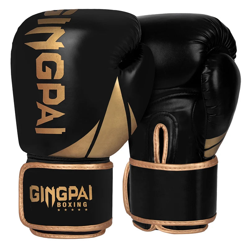 For Men's MMA Gloves Adult Children Thickened Breathable Leather Wear-Resistant Long Wrist Protection Hand Grips 10oz 12oz