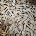 Wholesale Biodegradable 35ml Measuring Spoon Wooden Measuring Honey Spoon 15g Measuring Spoons Custom logo