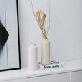 New Porcelain Ceramic Flower Vase Pink Grey Vertical Exquisite Stripe Modern Nordic Design Valentine's Day Home Decor Vase