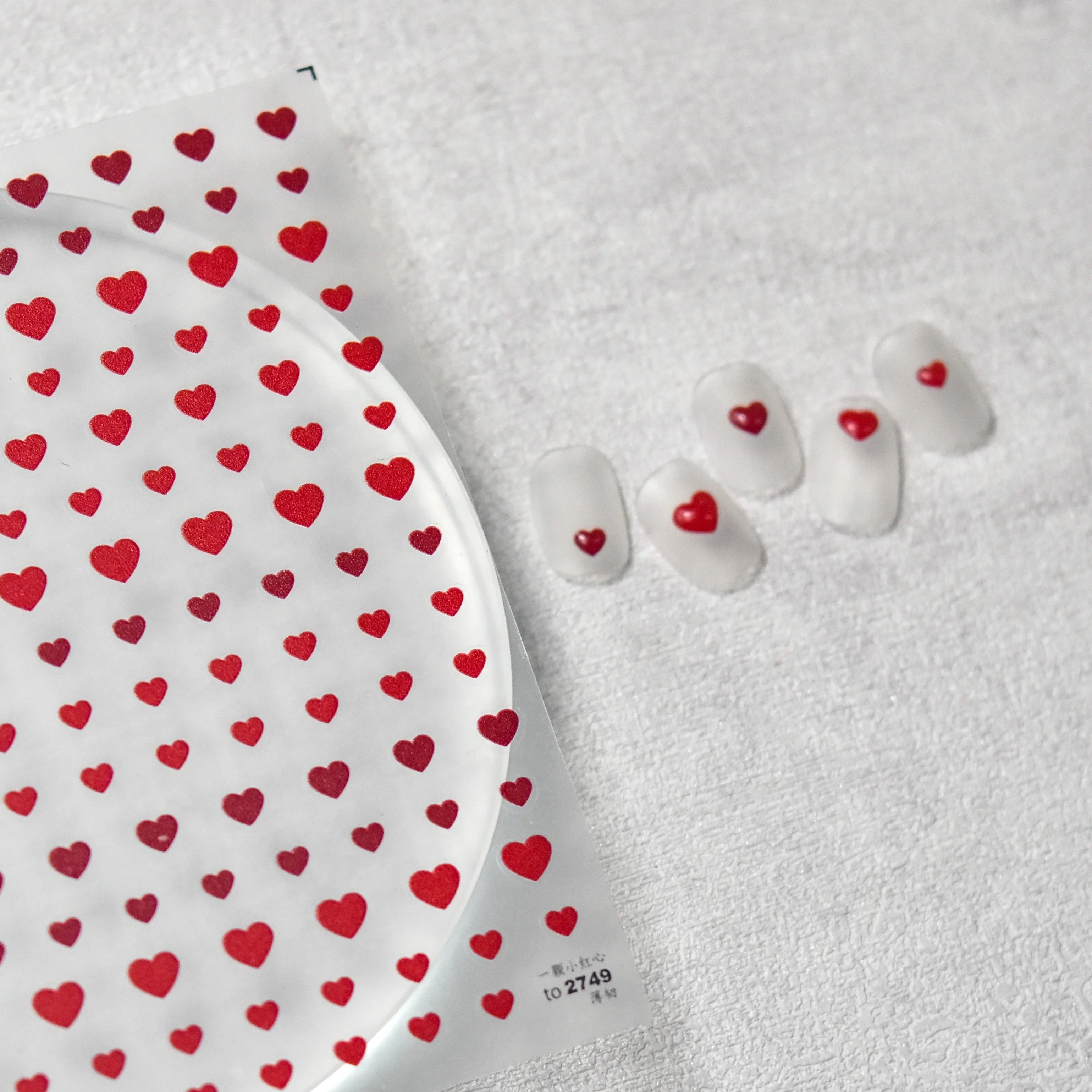Heart Sticker Wholesale Nail Art Sticker 5d Sticker Red Heart  Nail Art Decoration