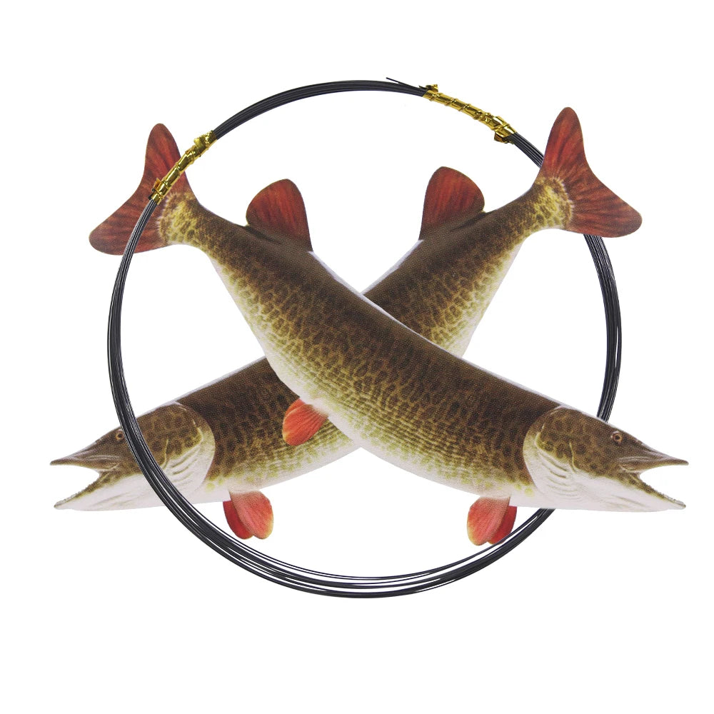 Kink-Resistant 15ft/4.6m Titanium Fishing Wire and Leader Line for Lake and River Saltwater Tuna Pike Fishing
