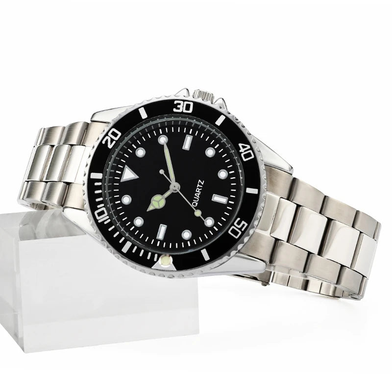 Brand Luxury Stainless Steel Wrist Watch with No logo Men Watch Analog Montre Homme Luxe