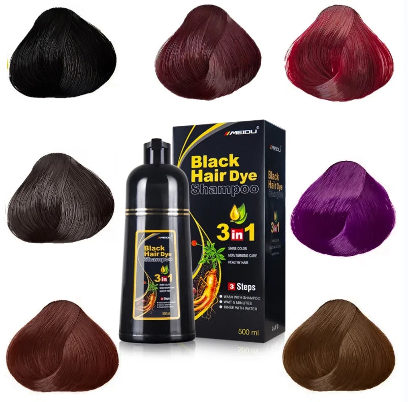 Dark Brown Black Color Hair Dye Shampoo