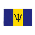Ready Stock 100% Polyester Flying Style Double Sided Barbados National Flag