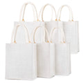 DIY Print Wholesale Eco Friendly Jute Bag Shopping OEM Customized New Eco Pure White Jute Tote Bag with logo Printing