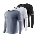 Men's T-shirts Workout Sportswear Long Sleeve Tight Gym T Shirt High Quality Active Wear Athletic Running Blank Printed Knitted
