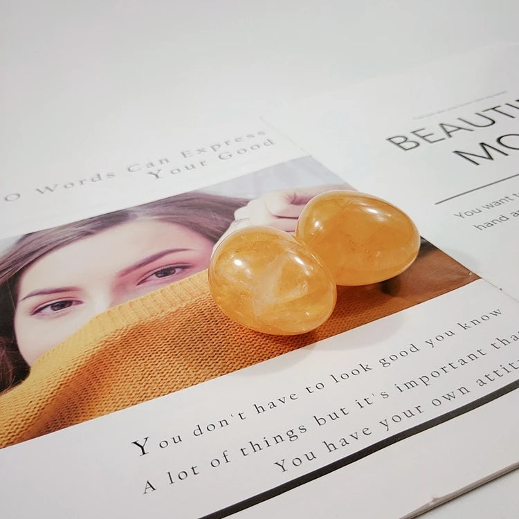 HY Citrine Yoni Egg Vaginal Jade Massage Egg Set Seller For Women Jade Yoni Stone Crystal Crafts