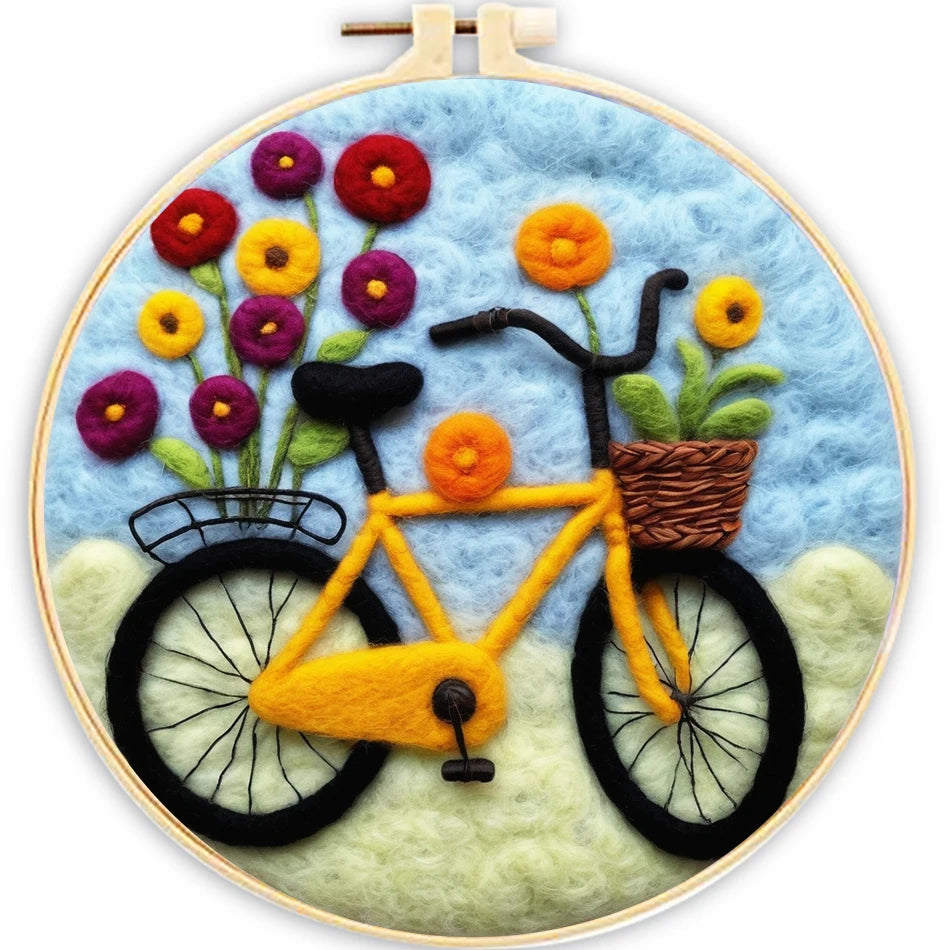 For CHENISTORY DIY 20x20cm Wool Painting Picture Needle Felt Embroidery Frame Canvas Base Handwork Subjects Figure for Custom Gi