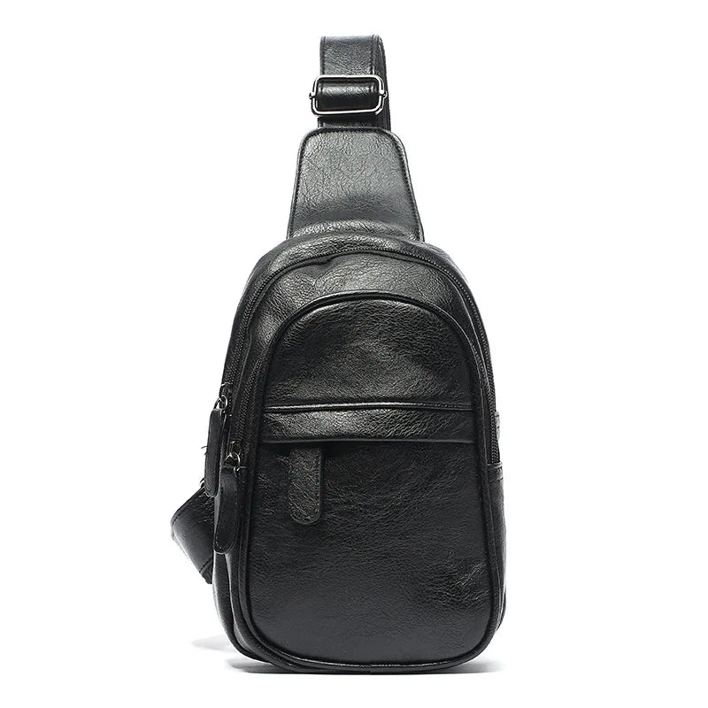 Fashion High Quality  Wholesale Pu Leather Sport Side Chest Sling Crossbody Luggage Travel Shoulder Messenger Bag for Men Women