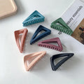 Simple Women Fashion Hair Clips Hair Accessories Korean Matte Triangle Pure Color Acrylic 8.5cm Hair Claw